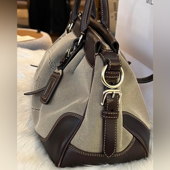 💰SOLD - Prada Logo Satchel in Jacquard Canvas - Picture 3 of 14